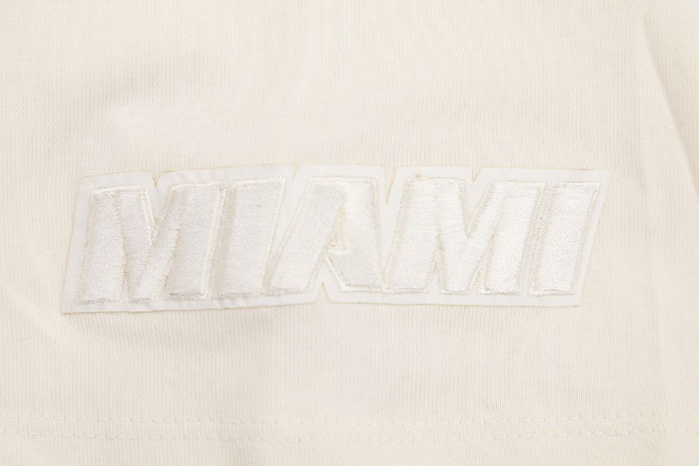 Pro Standard Men's Miami Heat Off White Neutral Drop Shoulder Short Sleeve T-Shirt product image