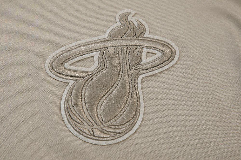 Pro Standard Men's Miami Heat Taupe Neutral Drop Shoulder Short Sleeve T-Shirt product image