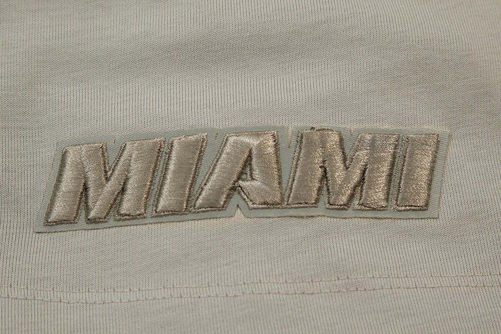 Pro Standard Men's Miami Heat Taupe Neutral Drop Shoulder Short Sleeve T-Shirt product image