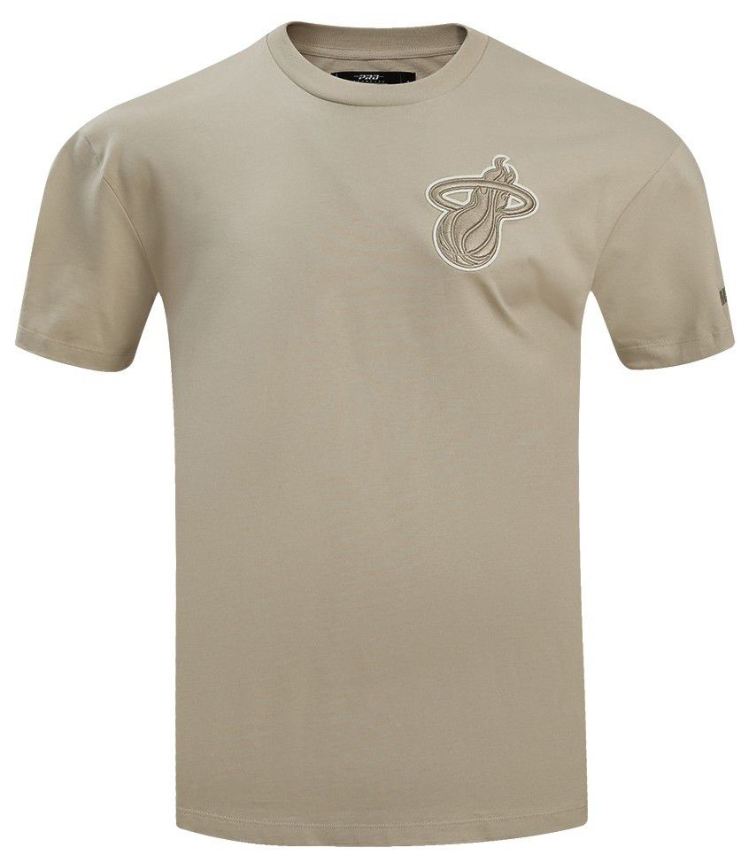 Pro Standard Men's Miami Heat Taupe Neutral Drop Shoulder Short Sleeve T-Shirt product image