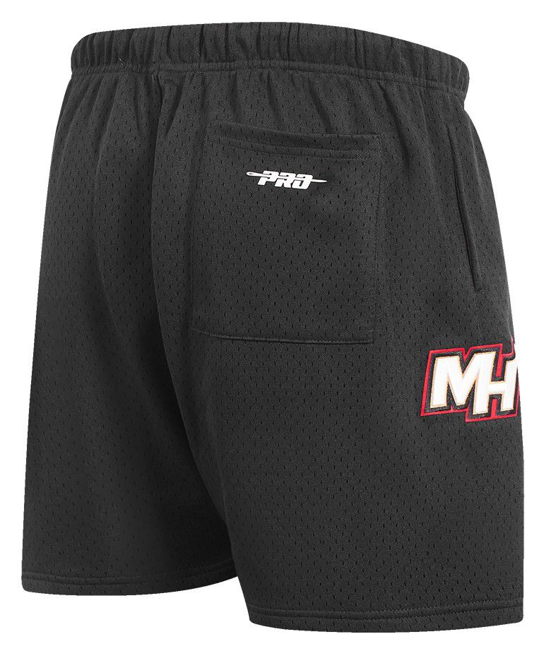 Pro Standard Men's Miami Heat Black Classic Mesh Shorts product image