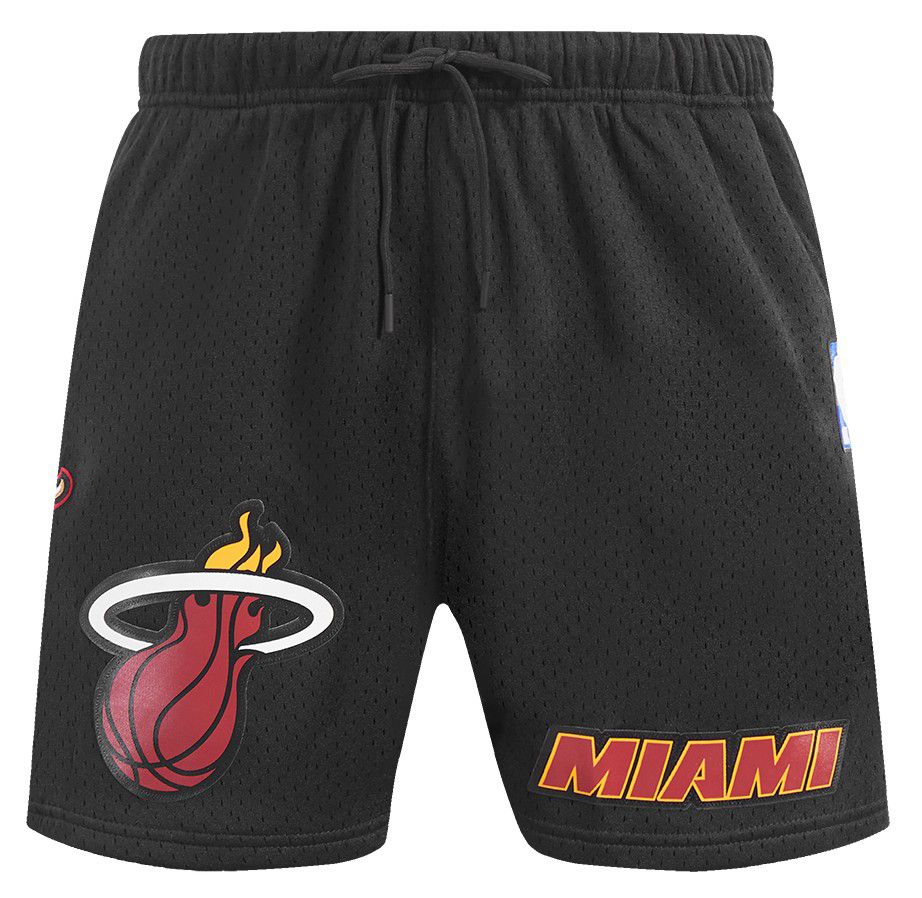 Pro Standard Men's Miami Heat Black Classic Mesh Shorts product image