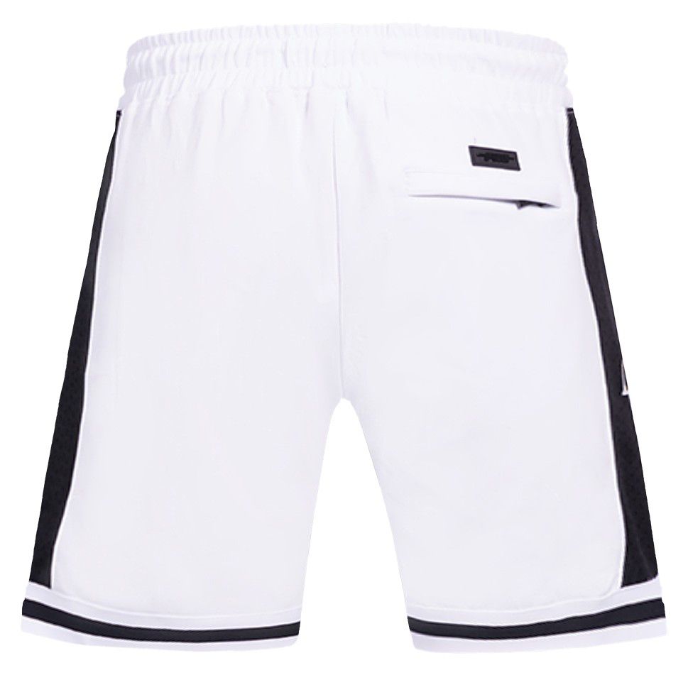 Pro Standard Men's Miami Heat White Script Tail Fleece Shorts product image