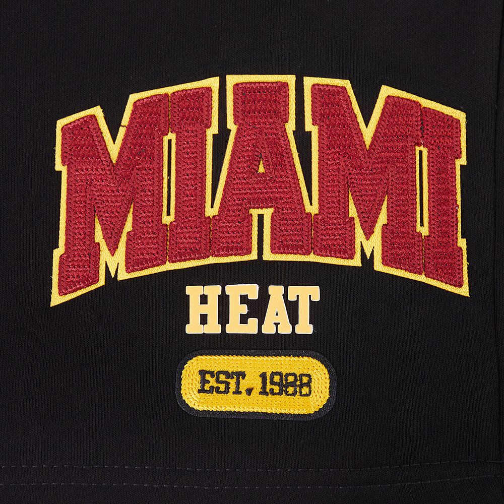 Pro Standard Men's Miami Heat Black City Arch Fleece Short product image