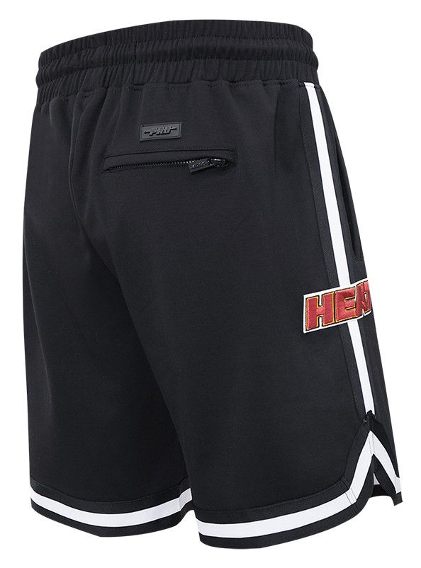 Pro Standard Men's Miami Heat Black Classic Chenille Shorts product image