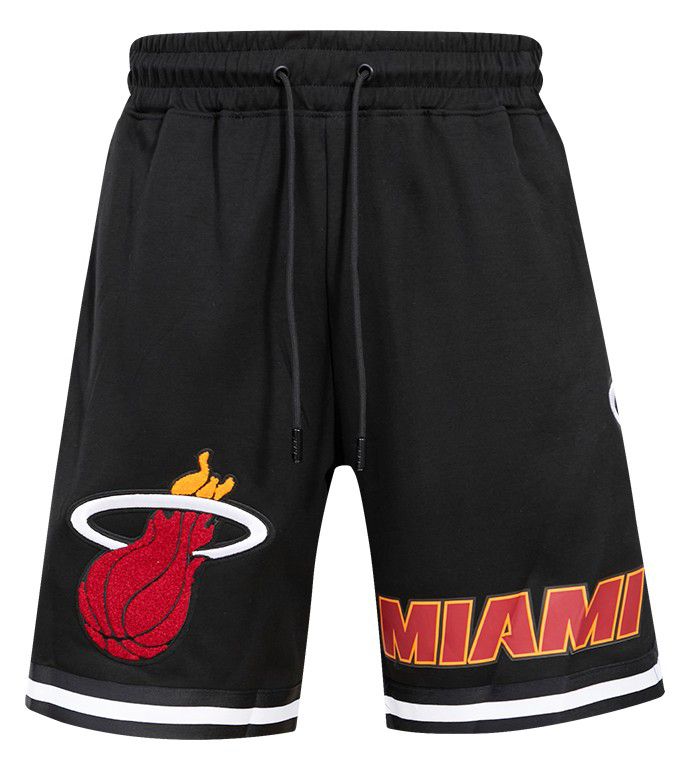Pro Standard Men's Miami Heat Black Classic Chenille Shorts product image