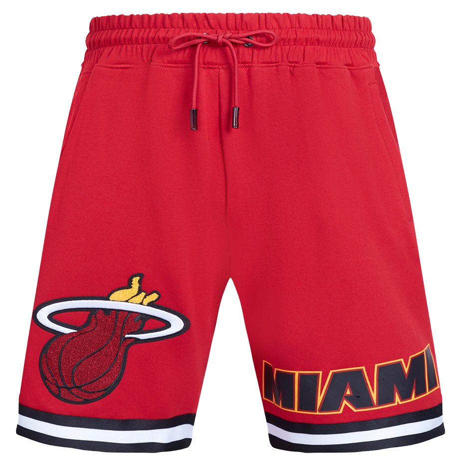 Pro Standard Men's Miami Heat Red Classic Chenille Shorts product image
