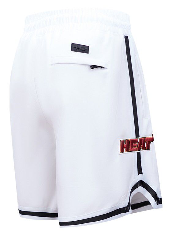 Pro Standard Men's Miami Heat White Classic Chenille Shorts product image