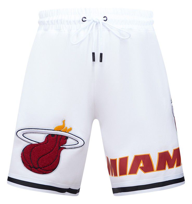 Pro Standard Men's Miami Heat White Classic Chenille Shorts product image