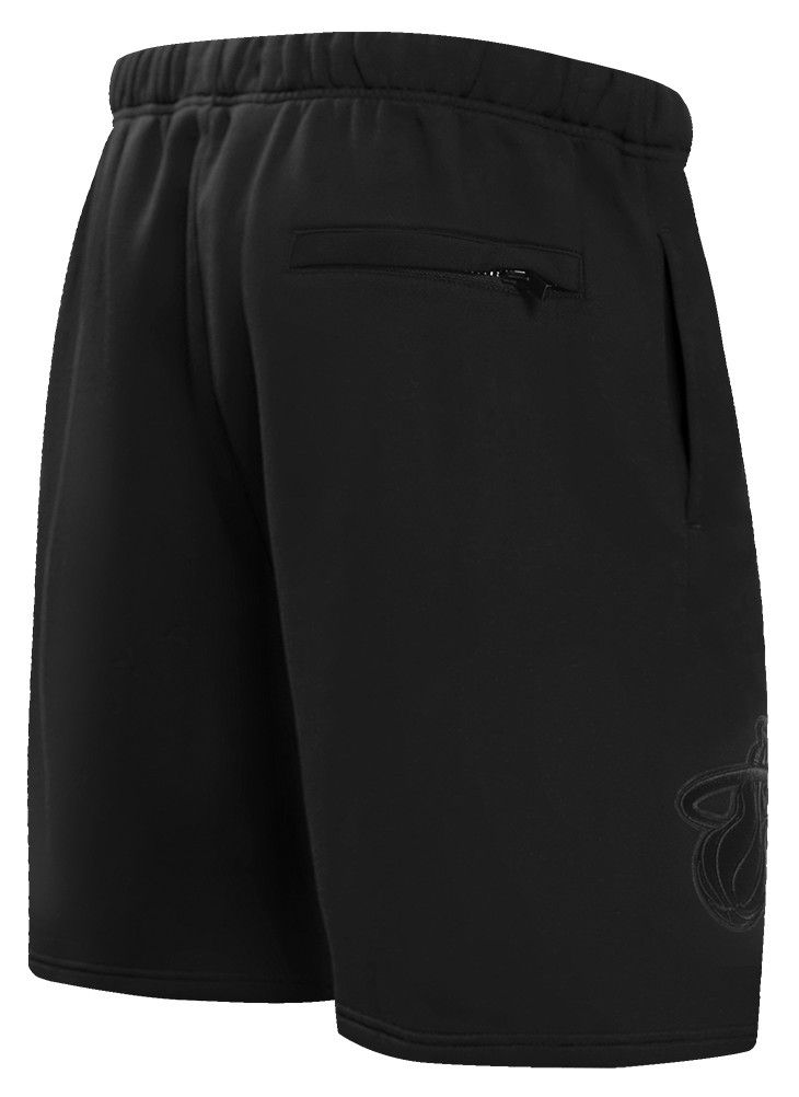Pro Standard Men's Miami Heat Black Neutral Fleece Shorts product image
