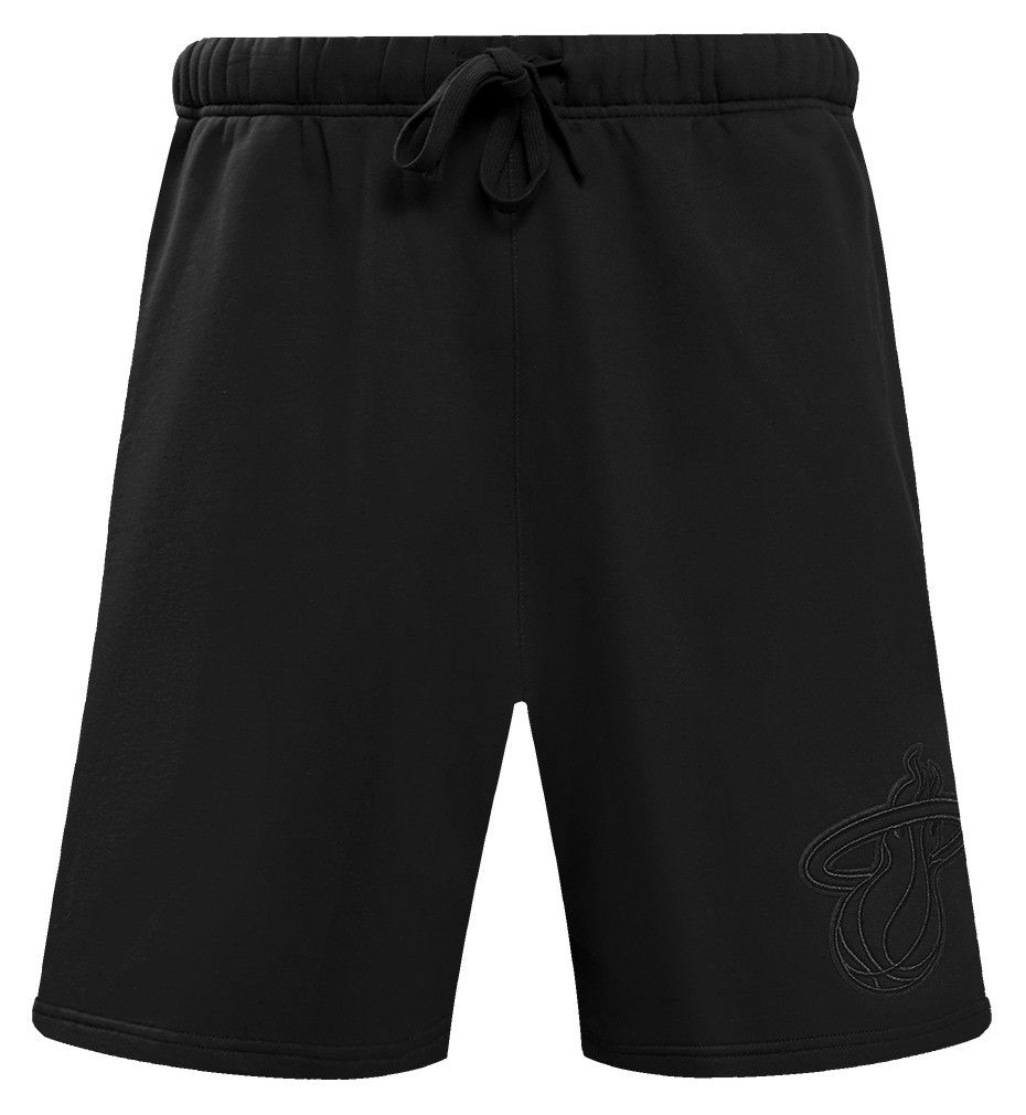 Pro Standard Men's Miami Heat Black Neutral Fleece Shorts product image