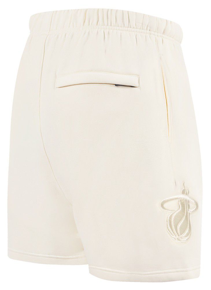 Pro Standard Men's Miami Heat Off White Neutral Fleece Shorts product image