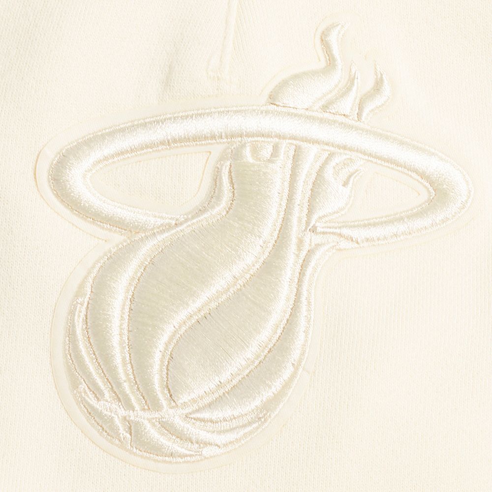 Pro Standard Men's Miami Heat Off White Neutral Fleece Shorts product image