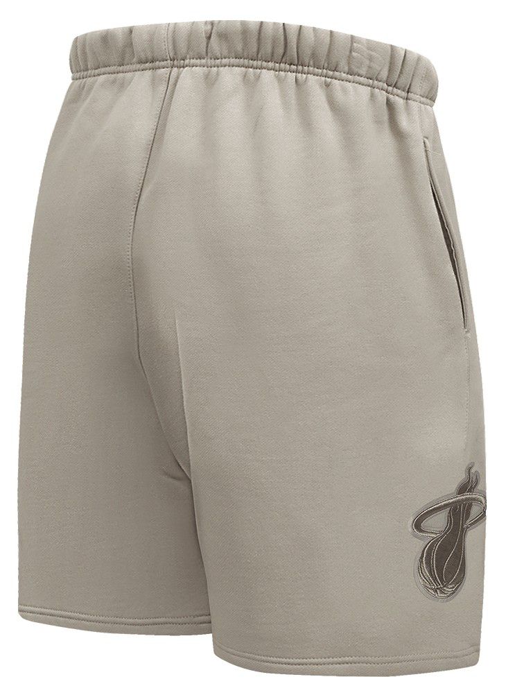 Pro Standard Men's Miami Heat Taupe Neutral Fleece Shorts product image