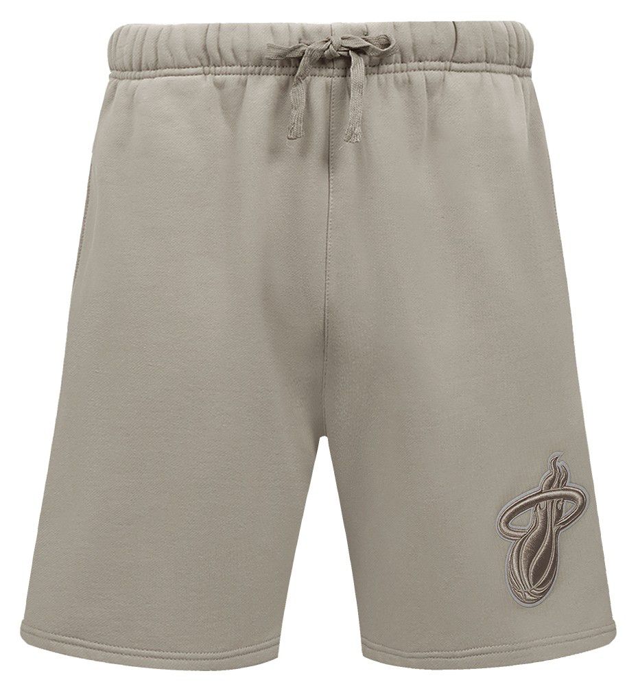 Pro Standard Men's Miami Heat Taupe Neutral Fleece Shorts product image