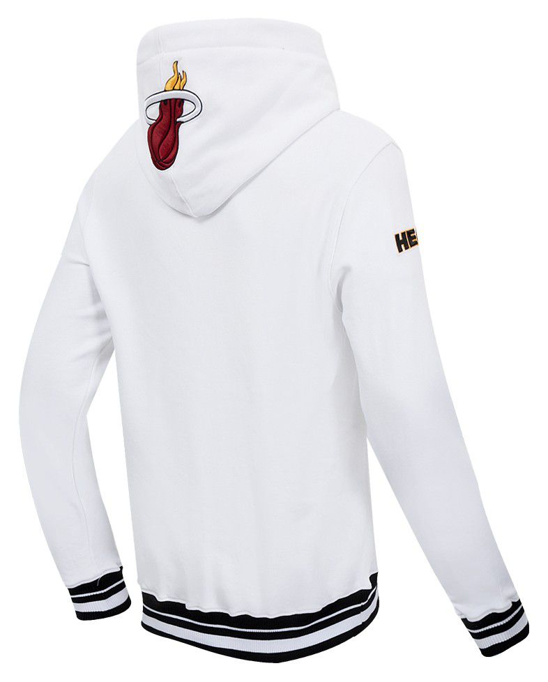 Pro Standard Men's Miami Heat White Script Tail Full Zip Hoodie product image