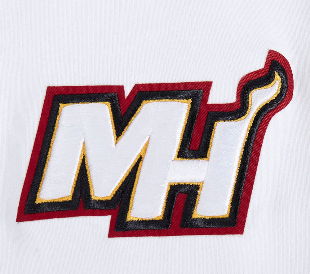 Pro Standard Men's Miami Heat White Script Tail Full Zip Hoodie product image