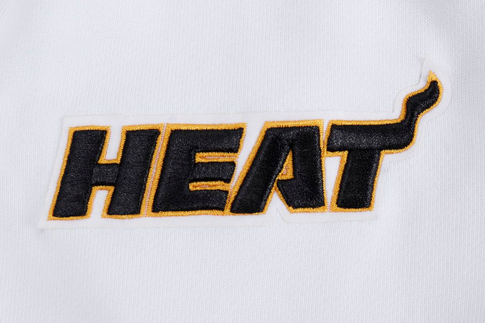 Pro Standard Men's Miami Heat White Script Tail Full Zip Hoodie product image