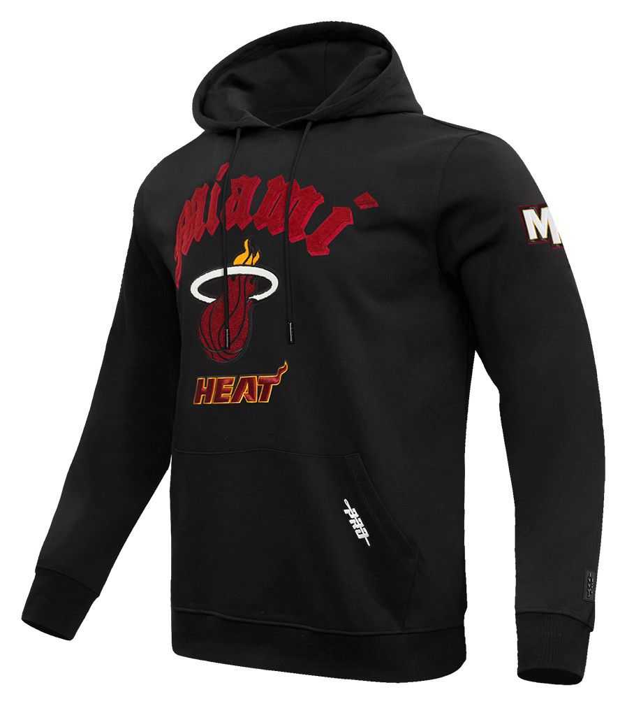 Pro Standard Men's Miami Heat Black Old English Fleece Hoodie product image
