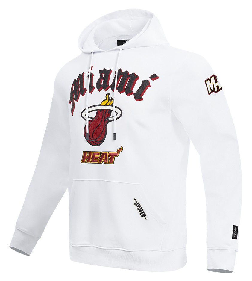 Pro Standard Men's Miami Heat White Old English Fleece Hoodie product image