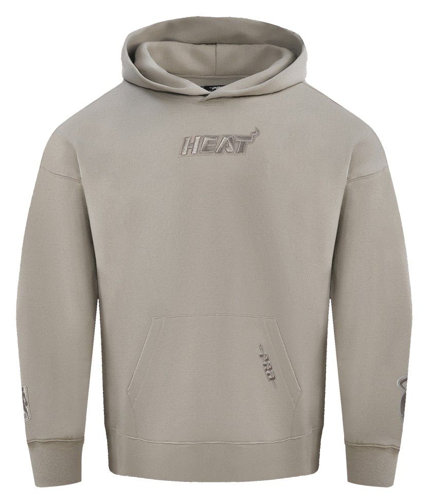 Pro Standard Men's Miami Heat Taupe Wingspan Drop Shoulder Hoodie product image