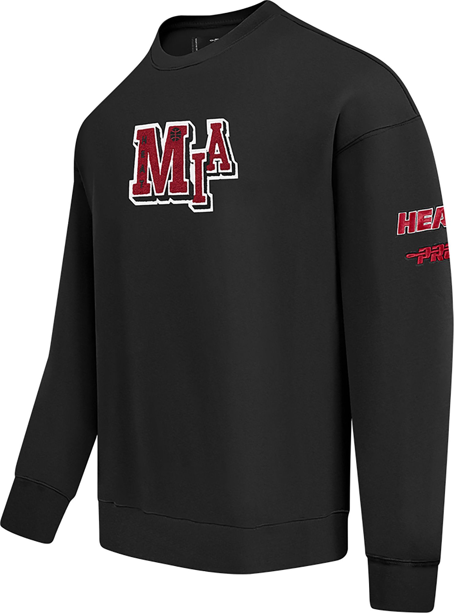 Pro Standard Men's Miami Heat Black Best Of Crew Pullover Sweatshirt product image