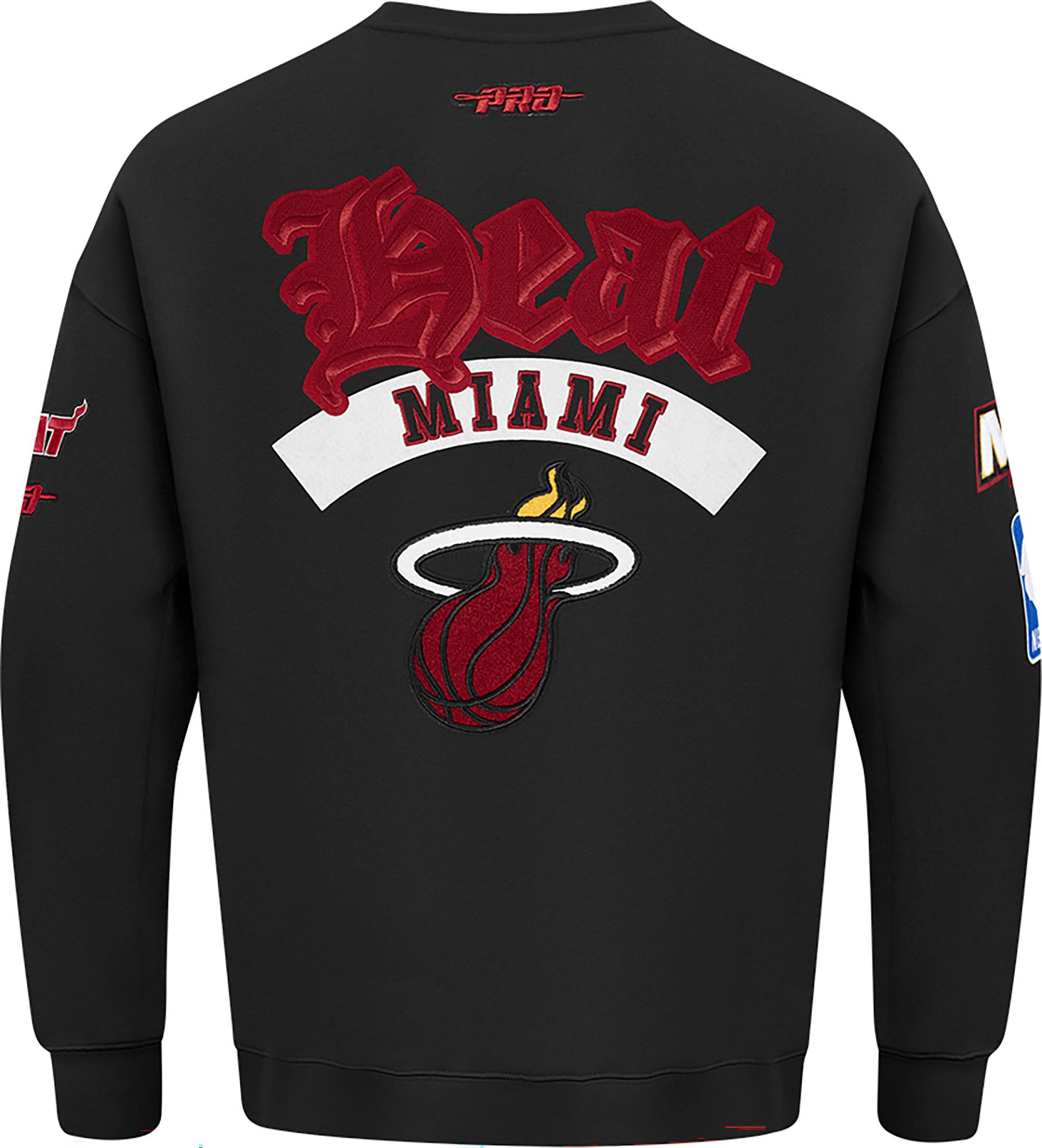 Pro Standard Men's Miami Heat Black Best Of Crew Pullover Sweatshirt product image