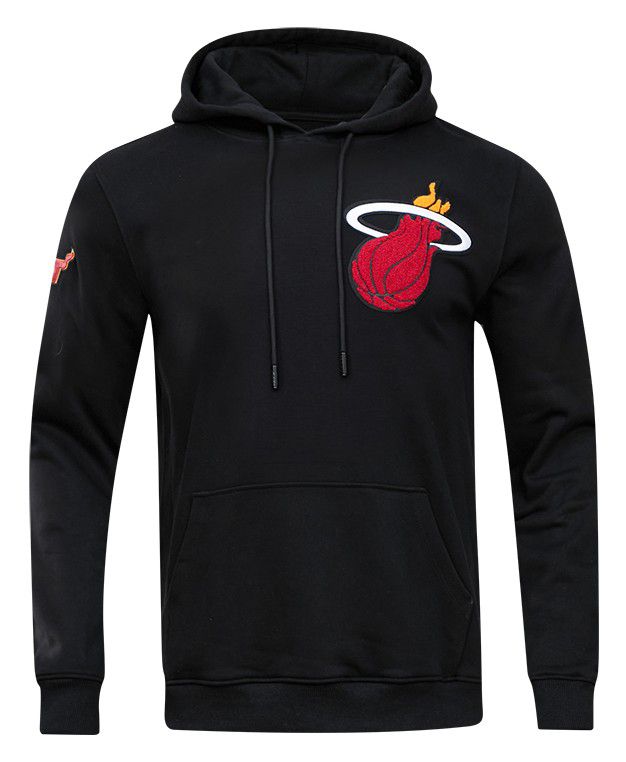 Pro Standard Men's Miami Heat Black Classic Chenille Pullover Hoodie product image