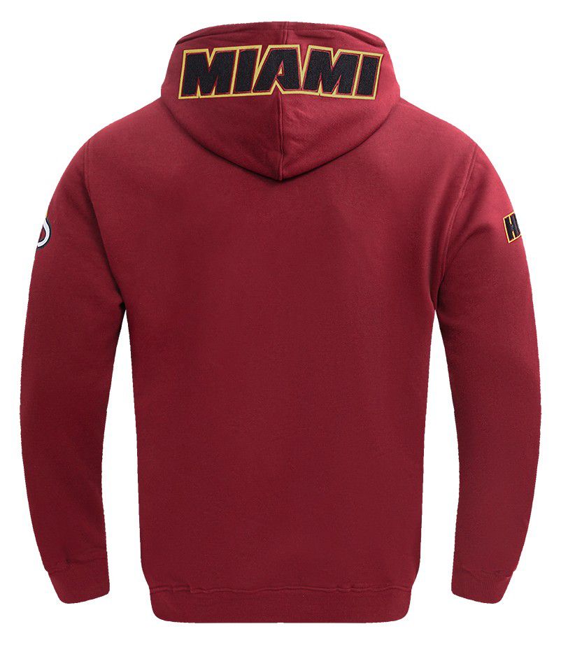 Pro Standard Men's Miami Heat Red Classic Chenille Pullover Hoodie product image