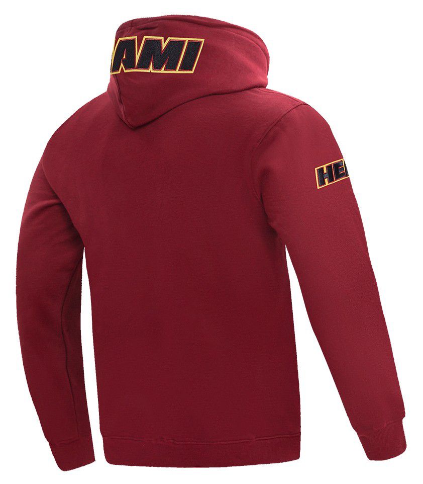 Pro Standard Men's Miami Heat Red Classic Chenille Pullover Hoodie product image