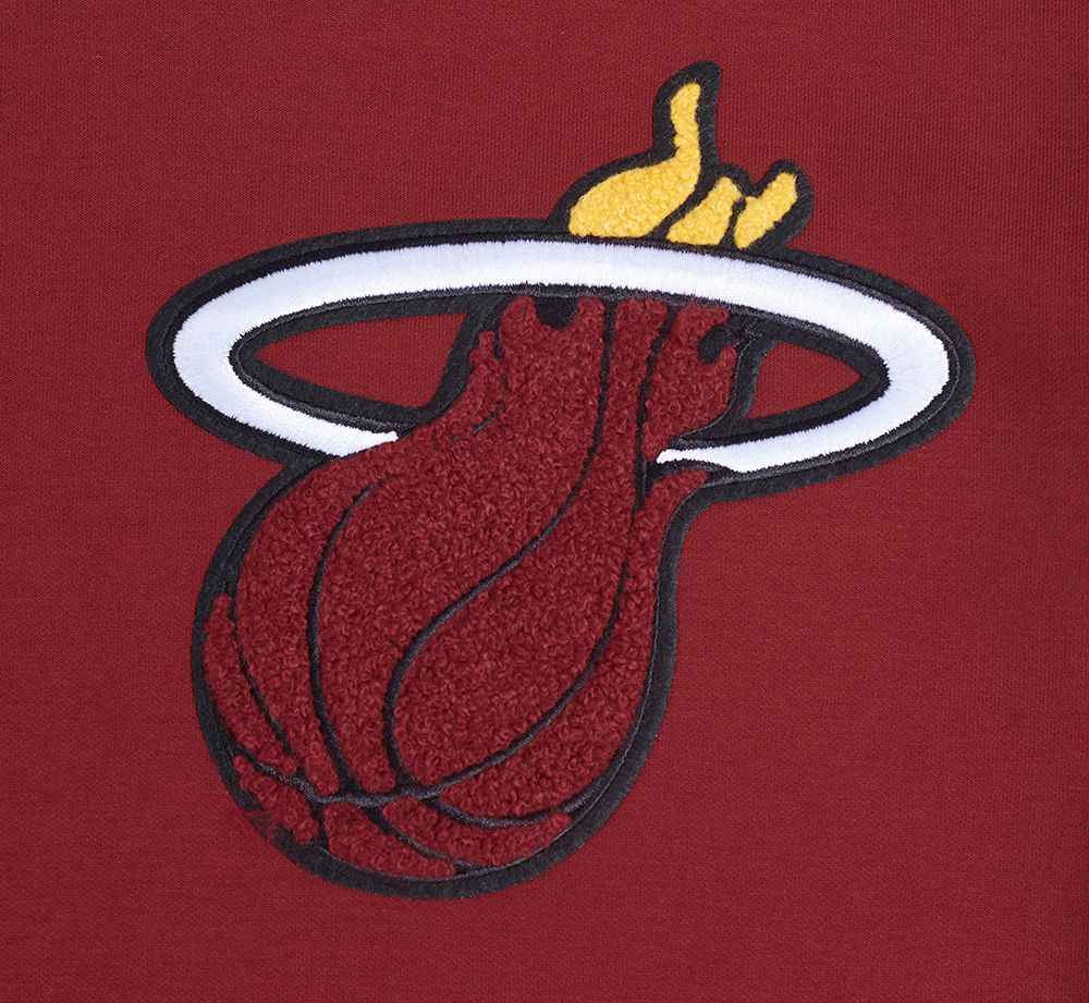 Pro Standard Men's Miami Heat Red Classic Chenille Pullover Hoodie product image