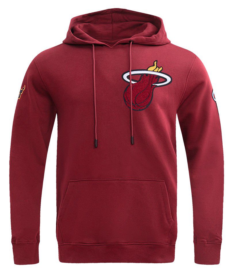 Pro Standard Men's Miami Heat Red Classic Chenille Pullover Hoodie product image