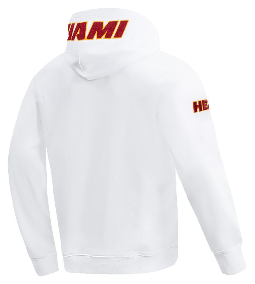 Pro Standard Men's Miami Heat White Classic Chenille Pullover Hoodie product image