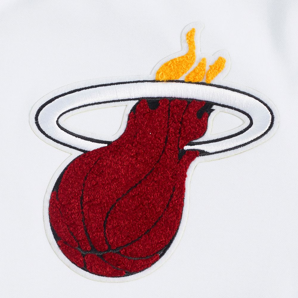 Pro Standard Men's Miami Heat White Classic Chenille Pullover Hoodie product image