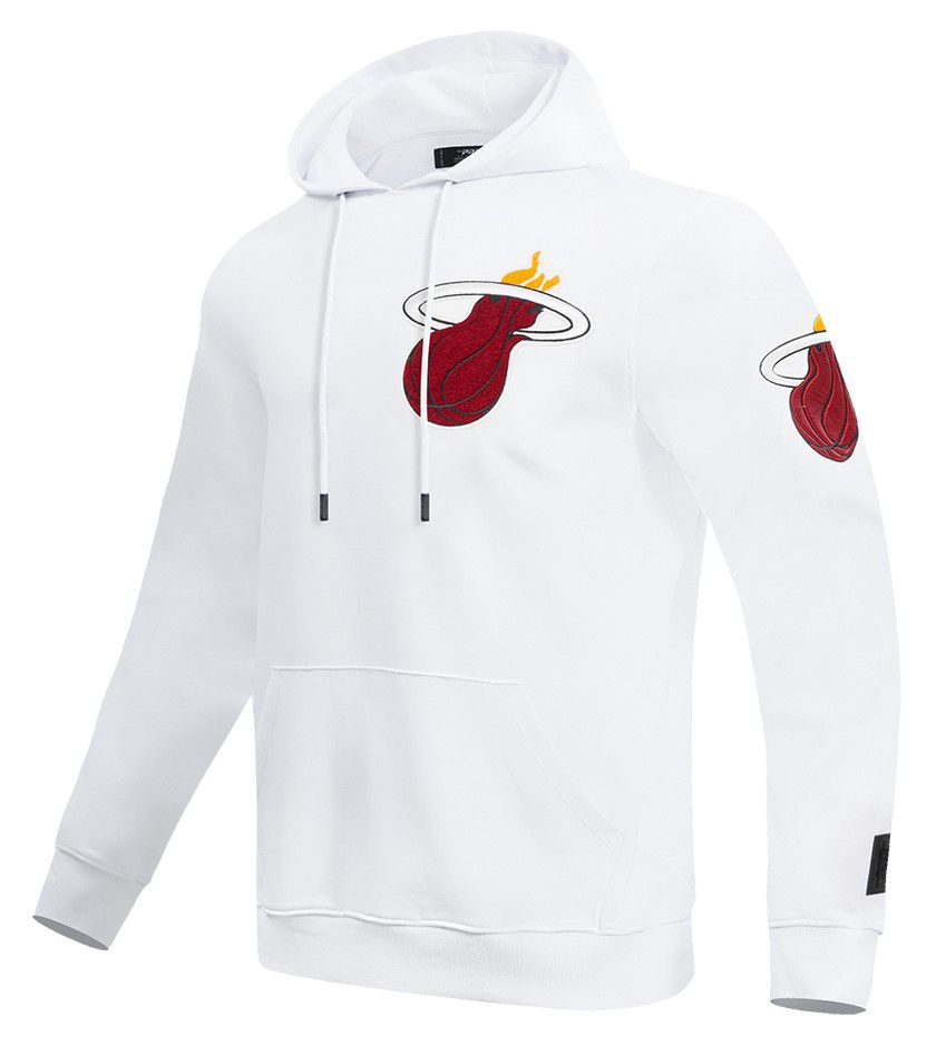 Pro Standard Men's Miami Heat White Classic Chenille Pullover Hoodie product image