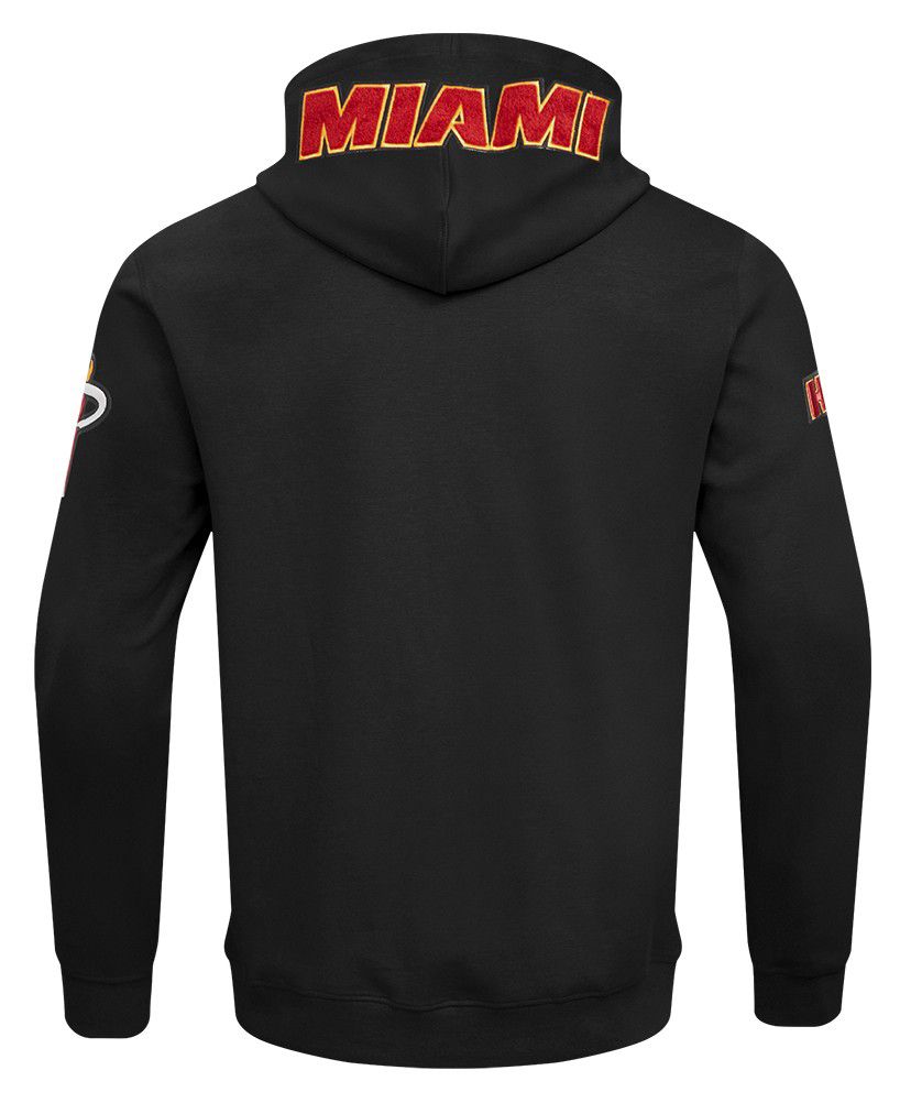 Pro Standard Men's Miami Heat Black Classic Chenille Full Zip Hoodie product image