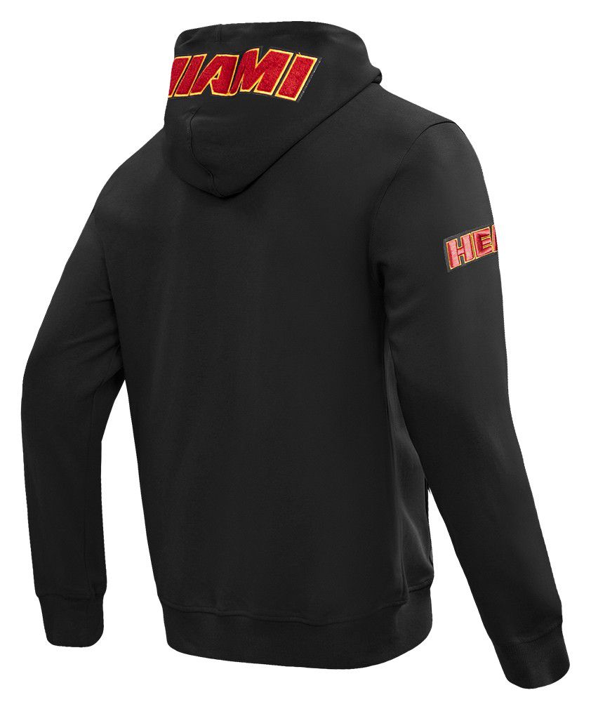 Pro Standard Men's Miami Heat Black Classic Chenille Full Zip Hoodie product image