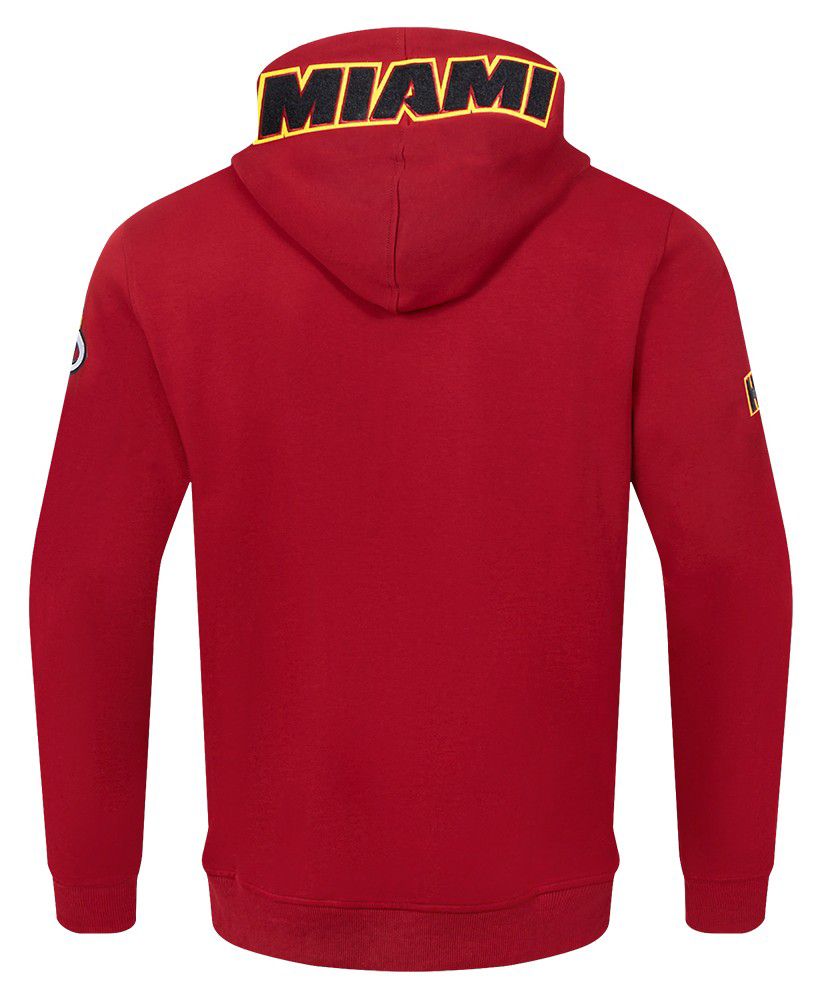 Pro Standard Men's Miami Heat Red Classic Chenille Full-Zip Hoodie product image