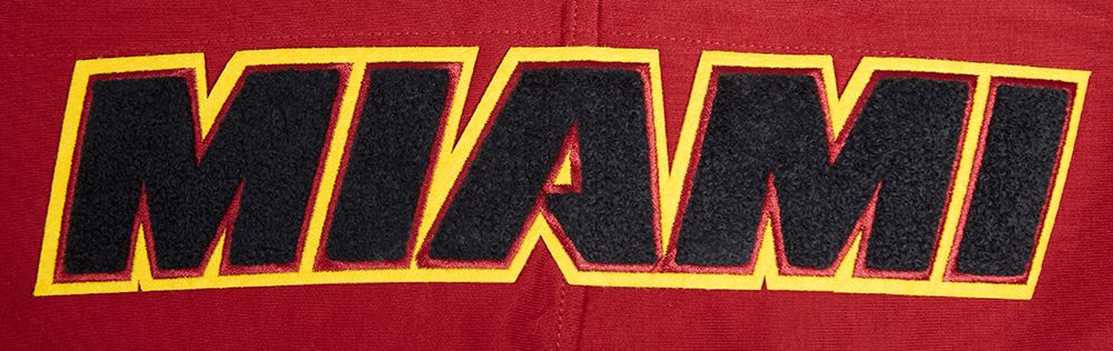 Pro Standard Men's Miami Heat Red Classic Chenille Full-Zip Hoodie product image