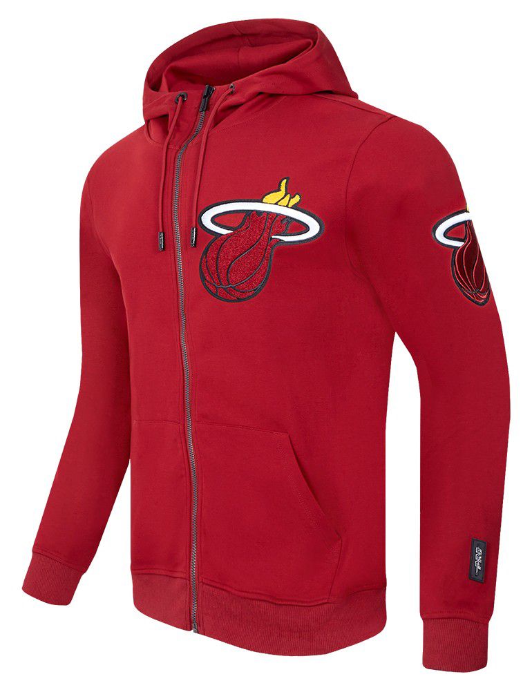 Pro Standard Men's Miami Heat Red Classic Chenille Full-Zip Hoodie product image