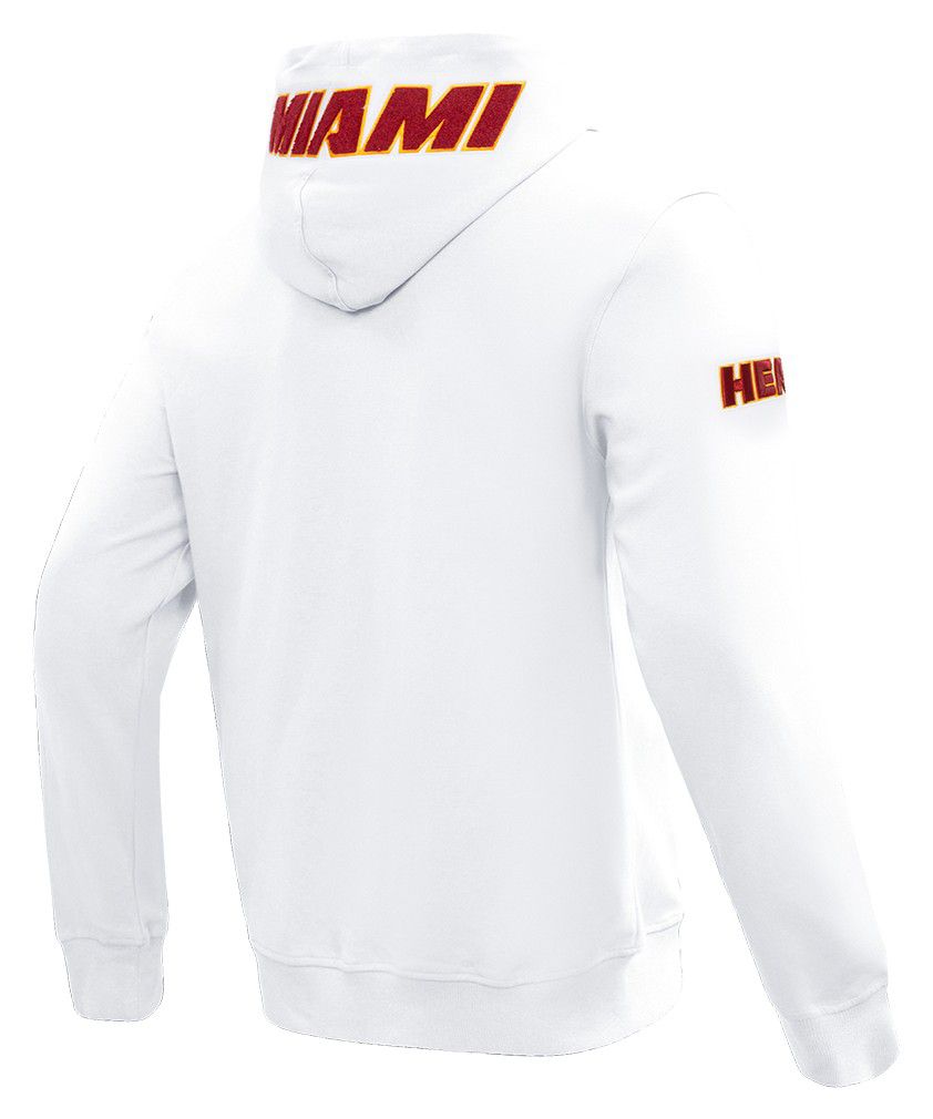 Pro Standard Men's Miami Heat White Classic Chenille Full-Zip Hoodie product image