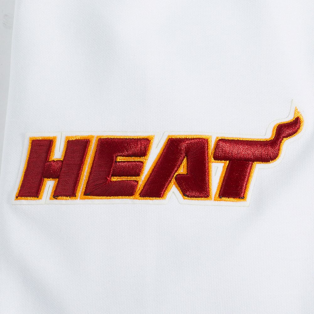 Pro Standard Men's Miami Heat White Classic Chenille Full-Zip Hoodie product image