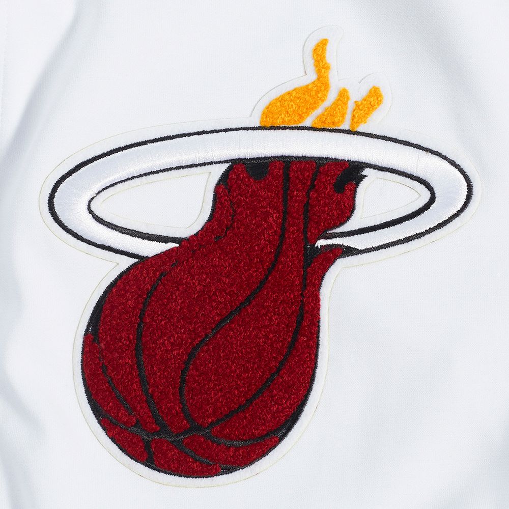 Pro Standard Men's Miami Heat White Classic Chenille Full-Zip Hoodie product image