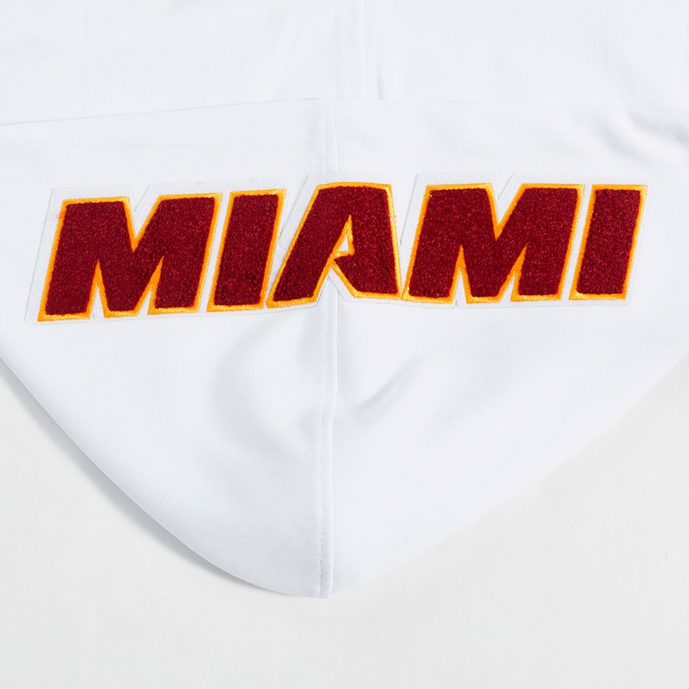 Pro Standard Men's Miami Heat White Classic Chenille Full-Zip Hoodie product image