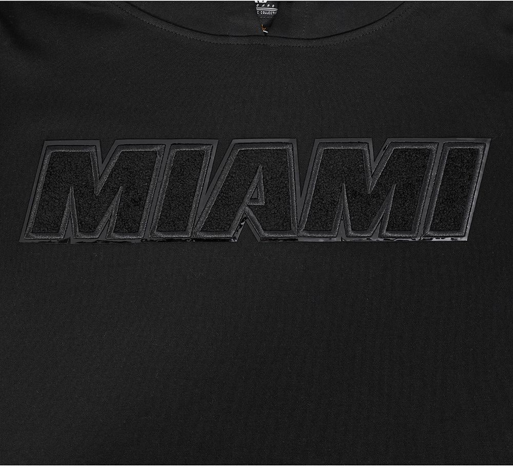Pro Standard Men's Miami Heat Black Triple Black Hoodie product image