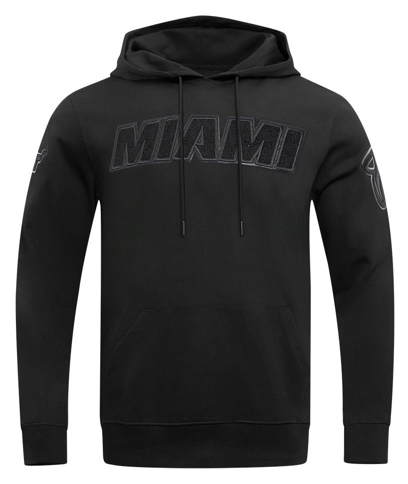 Pro Standard Men's Miami Heat Black Triple Black Hoodie product image