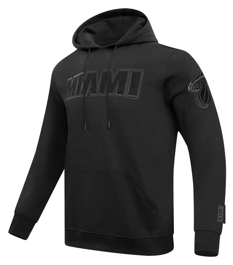 Pro Standard Men's Miami Heat Black Triple Black Hoodie product image