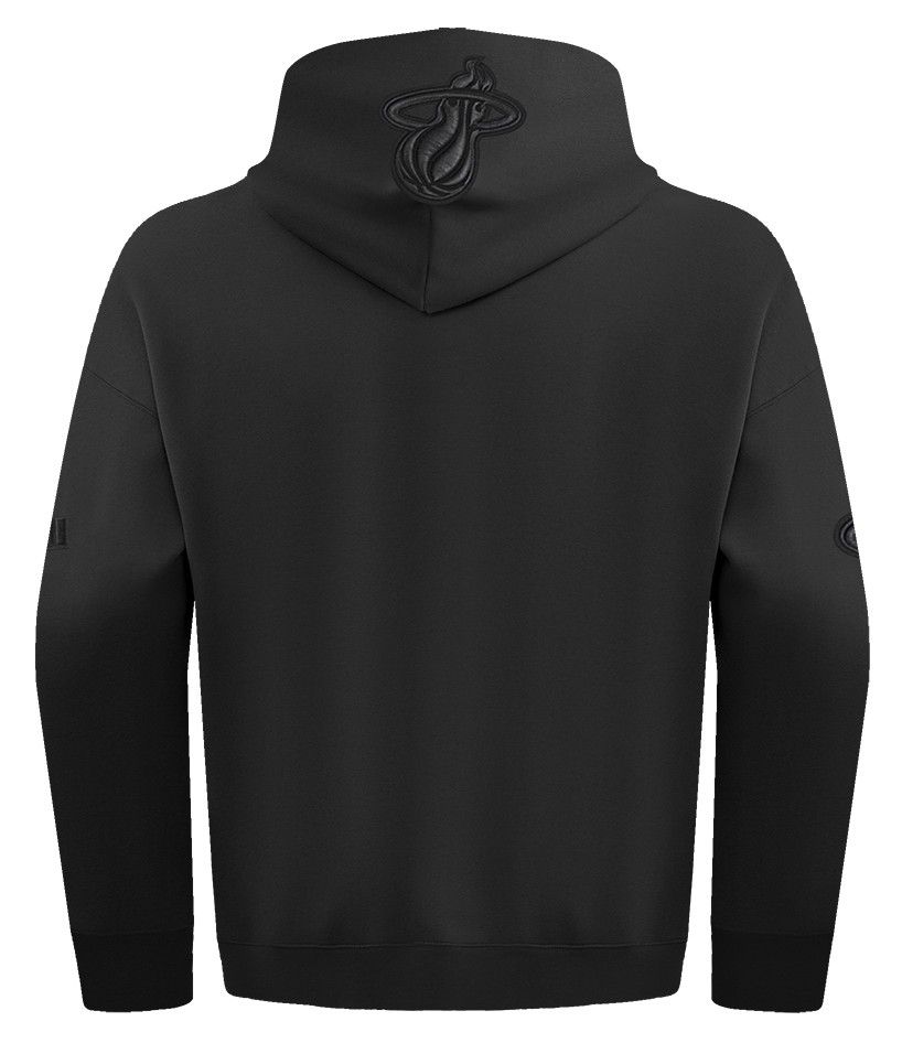Pro Standard Men's Miami Heat Black Neutral Drop Shoulder Fleece Hoodie product image