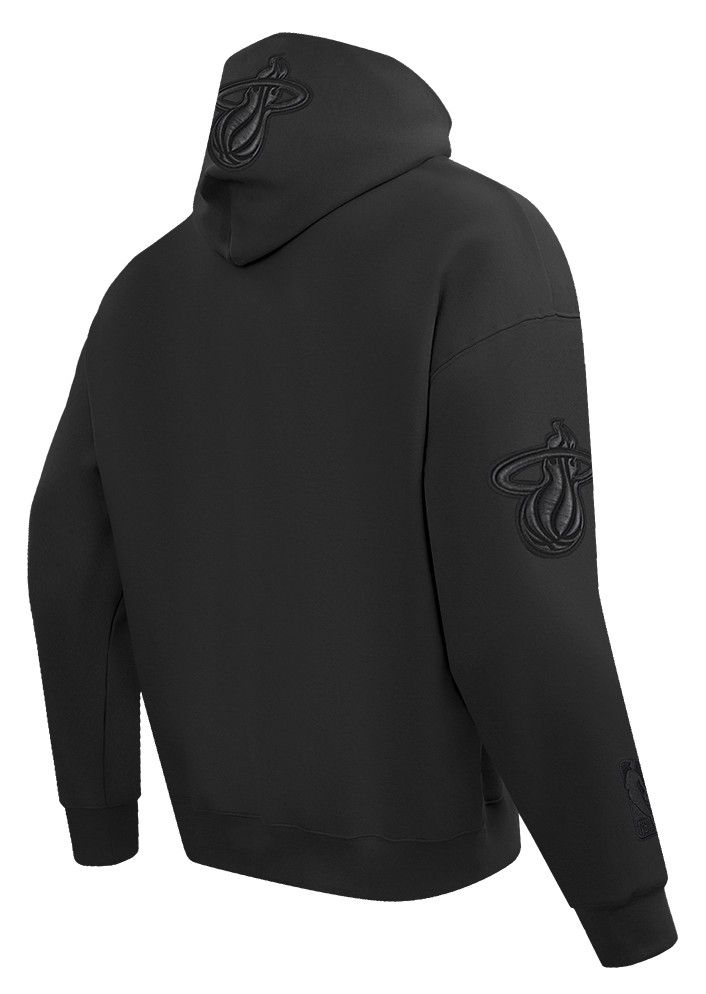 Pro Standard Men's Miami Heat Black Neutral Drop Shoulder Fleece Hoodie product image