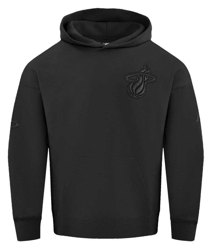Pro Standard Men's Miami Heat Black Neutral Drop Shoulder Fleece Hoodie product image
